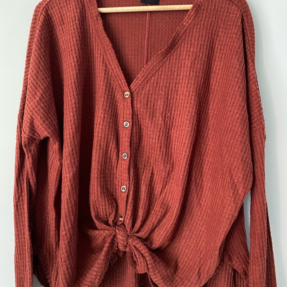 Urban outfitters front tie waffle weave NWOT